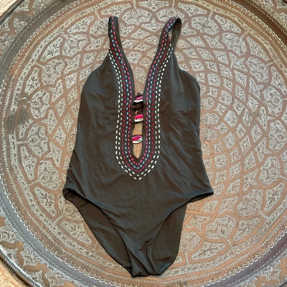 BECCA Quest One-Piece Swimsuit, Olive Green, XS